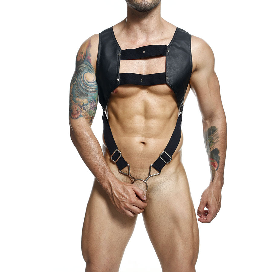 DNGEON CROPTOP HARNESS COCKRING BY MOB